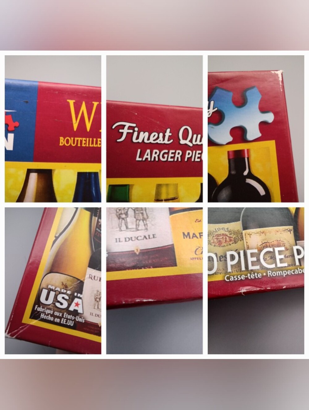 White Mountain Wine Bottles Puzzle Complete - Picture 3 of 16